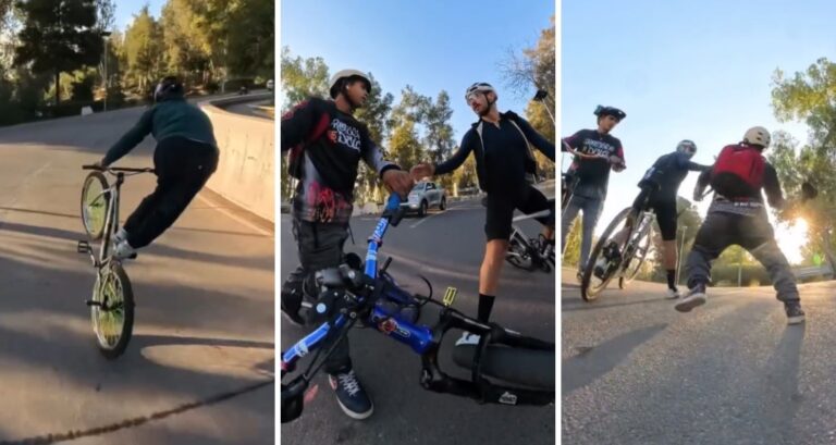 “Te voy a reventar”: Imprudente maniobra desató pelea y cachetazo entre ciclistas en Cerro San Cristóbal
