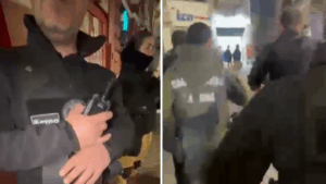 VIDEO | Empujones e insultos: Así fue le pelea entre carabineros y guardias municipales de Santiago