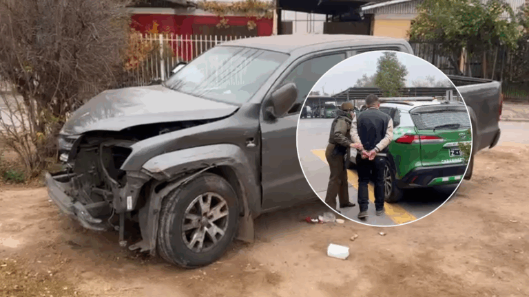 Chocó a tres autos en estado de ebriedad y escapó: Detienen a conductor que provocó colisión múltiple en San Joaquín
