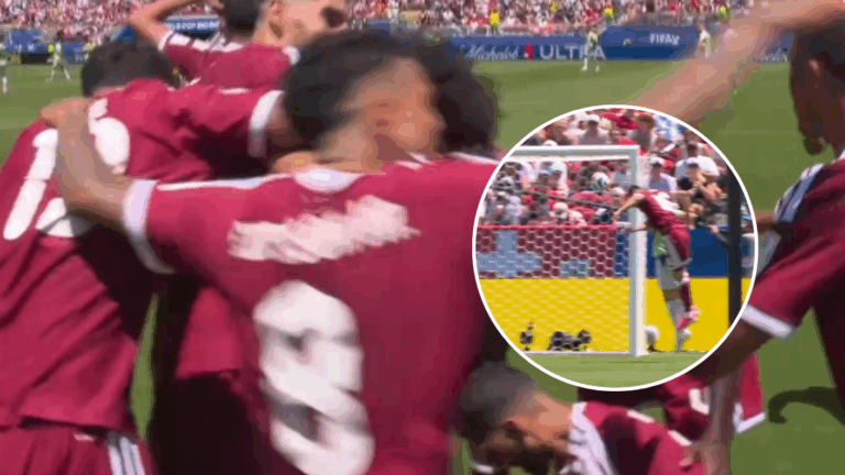 Gol histórico de Qatar: Khoukhi sorprendió con un potente cabezazo para poner el 1-1 ante Suiza en el Mundial 2026