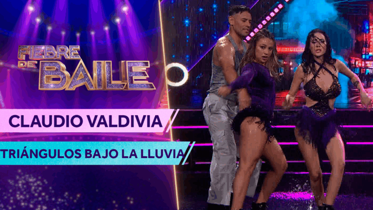 Claudio Valdivia e Ignacia Michelson realizaron una encendida presentación en los triángulos bajo la lluvia