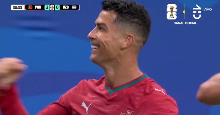 Cristiano Ronaldo marcó su segundo gol vs Uzbekistán y es el máximo goleador de Portugal en Mundiales