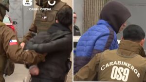 Forcejeó e intentó zafarse de Carabineros: El violento gesto de uno de los detenidos por el crimen de niño en San Bernardo