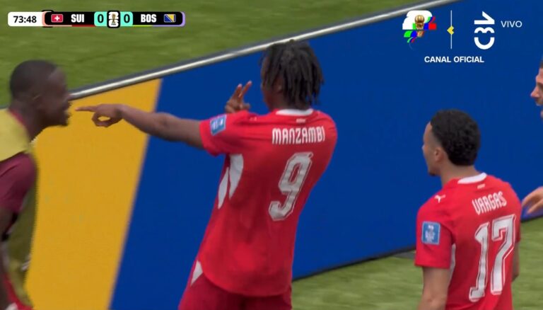 De primera: Suiza aprovechó un rebote y abrió la cuenta ante Bosnia en un partido clave del Mundial