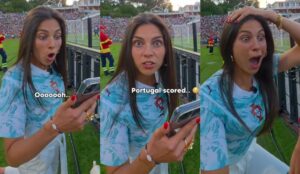 ¿Real? Influencer recibió notificación segundos antes de gol de Bruno Fernandes a Chile