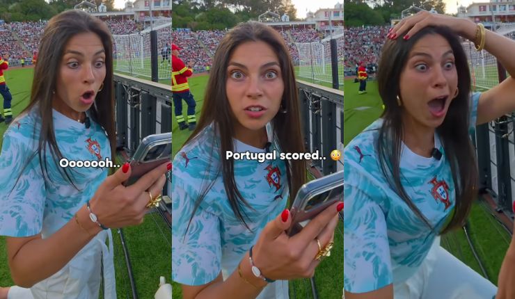¿Real? Influencer recibió notificación segundos antes de gol de Bruno Fernandes a Chile