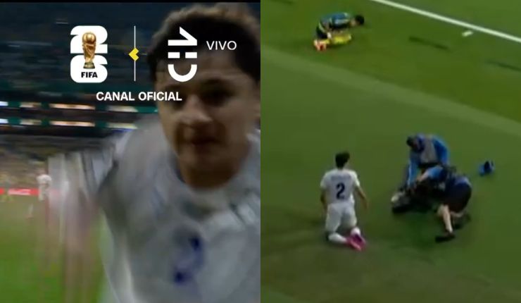Susto en el Mundial: Defensa de Uzbekistán se llevó puesto a camarógrafo tras fuerte falta a Luis Díaz