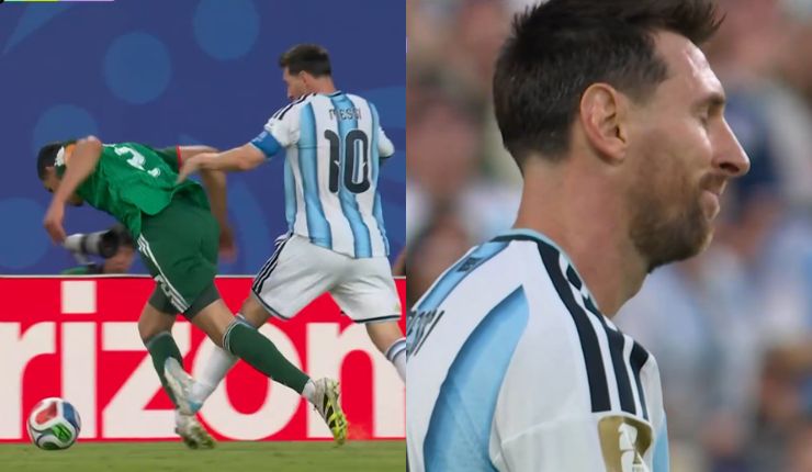 ¿No era para roja? La brutal patada que pegó Lionel Messi que generó polémica en debut de Argentina