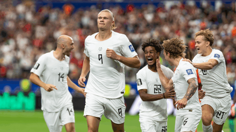 En los minutos finales: Haaland le dio la clasificación a Noruega en los minutos finales