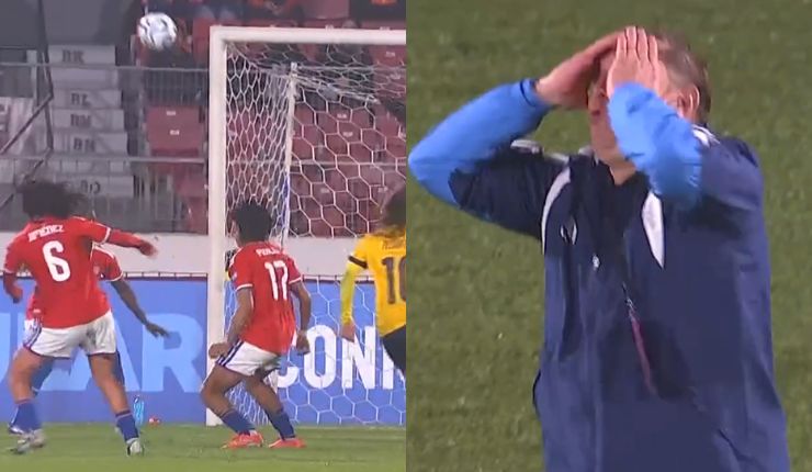 ¡Se toma la cabeza Luis Mena! La clara ocasión que tuvo Chile para abrir la cuenta ante Ecuador