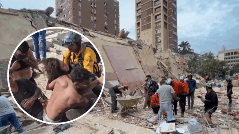 Doble terremoto en Venezuela: Impactantes registros de rescates en edificios derrumbados