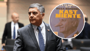 Polémica por afiche del pdte. Kast como Pinocho genera críticas al Partido Socialista