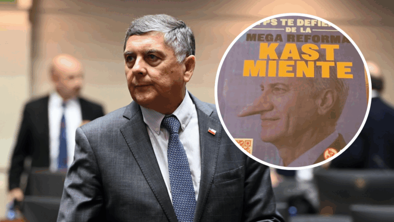Polémica por afiche del pdte. Kast como Pinocho genera críticas al Partido Socialista