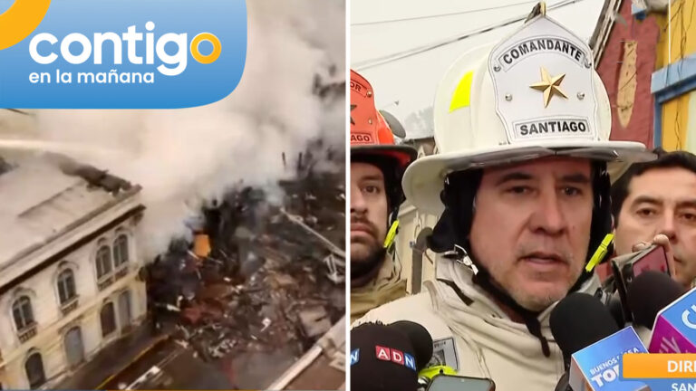 Incendio en Santiago Centro: Bomberos reportan una persona extraviada tras derrumbe de casona