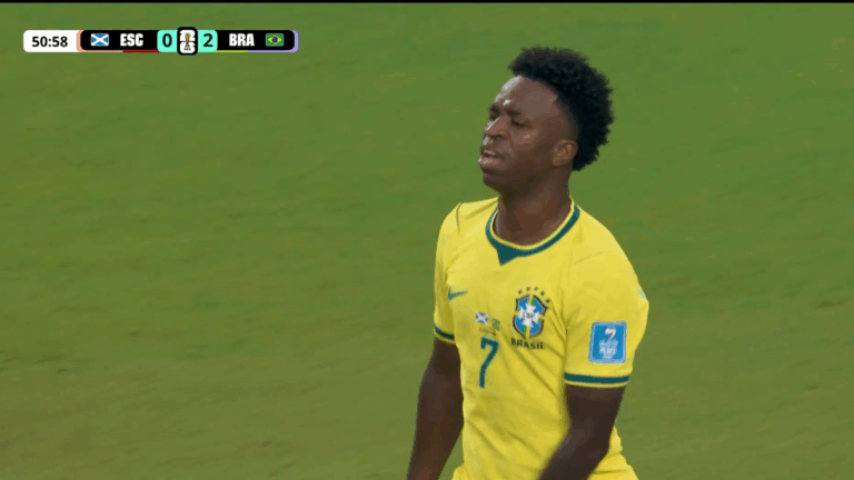 ¡Era el Hat Trick del delantero! Vini Jr. estuvo muy cerca que sea goleada de Brasil ante Escocia