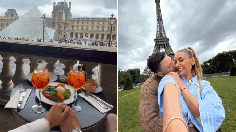 Camila Andrade oficializa su relación con románticas fotos en París y redes se llenaron de comparaciones con Kaminski