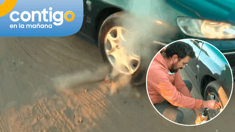 “¡Qué rabia!”: Auto pinchó en vivo tras insólito desvío en Cerrillos provocado por caída de poste