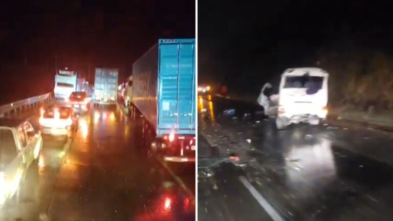 Choque entre bus y furgón deja al menos 5 heridos en la Ruta 78: Dos de ellos estarían graves