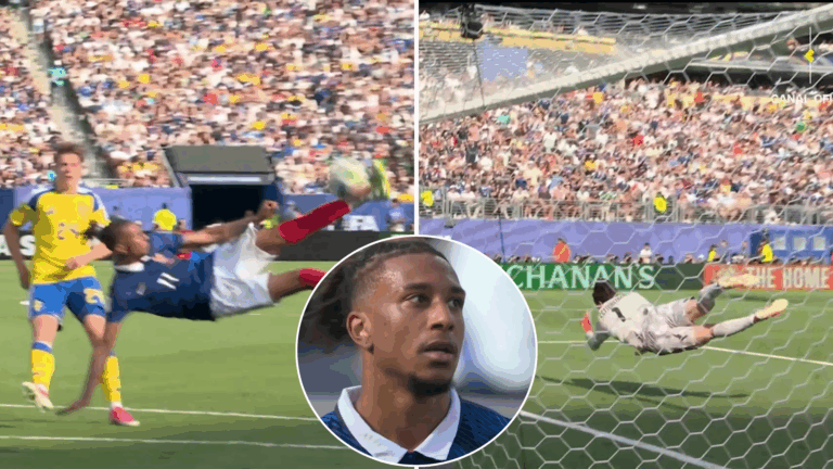 ¡Era el gol del Mundial! La espectacular chilena de Michael Olise ante Suecia que pegó en el palo