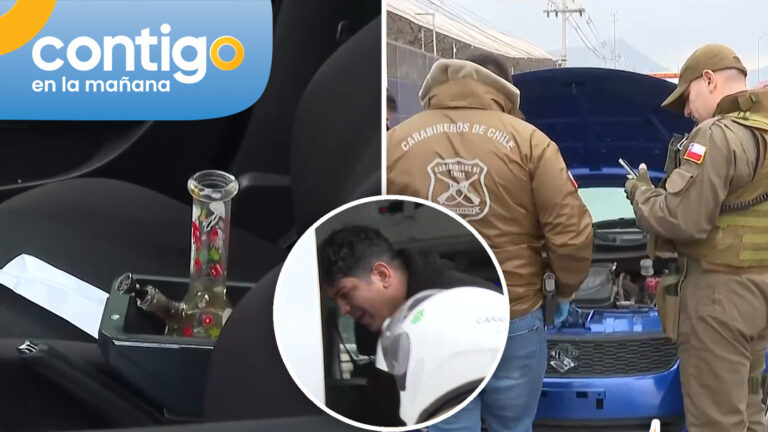 Tenía antecedentes penales: Conductor fue detenido por poseer drogas al interior de su automóvil