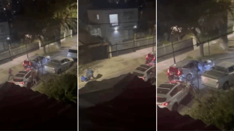 Captan violenta encerrona en Ñuñoa: Delincuentes patearon y golpearon con un arma a conductor