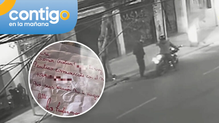 Blindaron puerta principal: Revelan imágenes exclusivas de “Los Fantasmas” extorsionando a familia comerciante