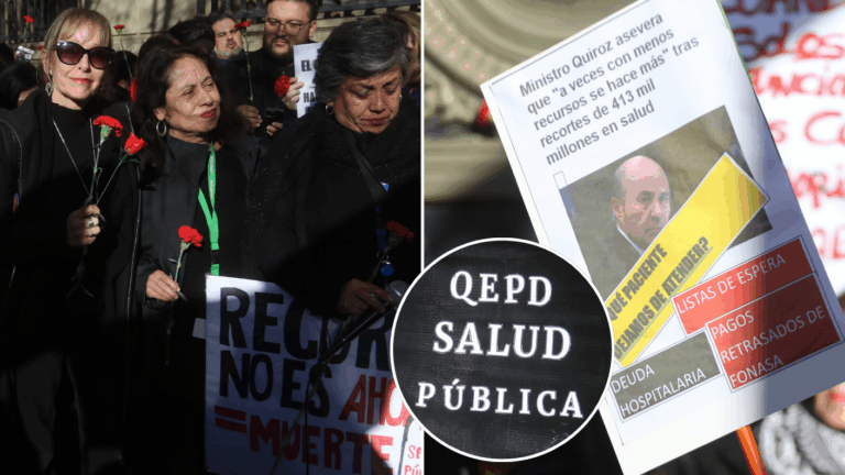 Con lápida y ataúd: Así fue la protesta 