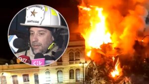 Bomberos confirma al menos 10 personas atrapadas tras derrumbe en casona de Santiago Centro