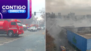 Incendio afecta a locales comerciales en Santiago Centro: Emiten alerta por riesgo de derrumbe