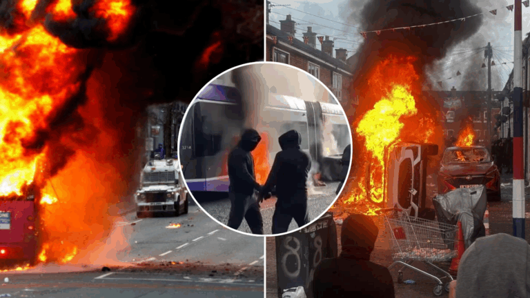 VIDEO | Violentas protestas antinmigración desatan caos en Irlanda del Norte: 