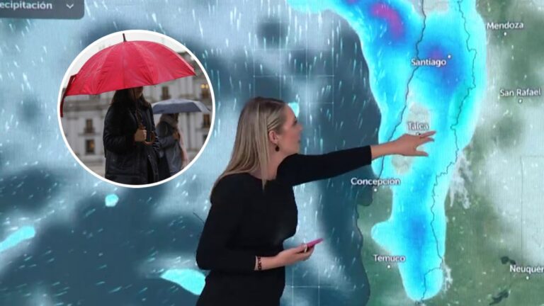 Inminente lluvia en Santiago: La hora exacta en que inician las precipitaciones en la región Metropolitana