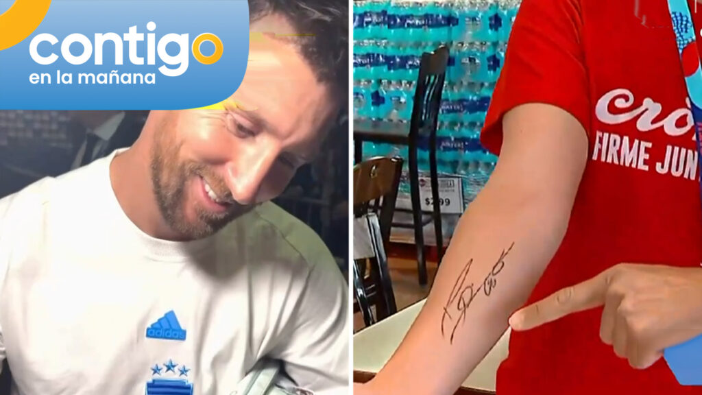 ¡No lo pensó dos veces! Periodista argentino se tatuó firma que Lionel Messi le hizo en el brazo