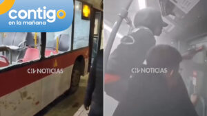 VIDEO | Registran violento ataque a micro en Puente Alto: Atacaron a conductor con piedras y fierros