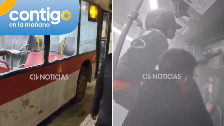 VIDEO | Registran violento ataque a micro en Puente Alto: Atacaron a conductor con piedras y fierros
