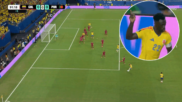 Insólito gol anulado a Colombia: El milimétrico fuera de juego que ahogó la victoria sobre Portugal