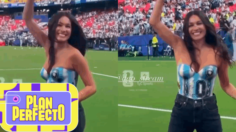¿La madrina de Argentina? Pampita brilló con su carisma y look en la previa del partido de la albiceleste