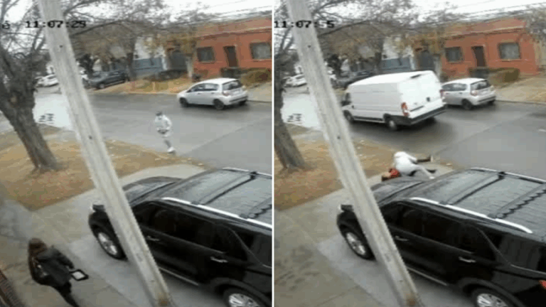 VIDEO | Bajó de un auto y asaltó a una adulta mayor: Violento robo quedó grabado