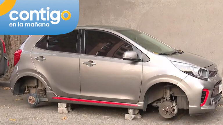 Delincuentes roban cuatro ruedas a vehículo estacionado: Es el quinto caso en menos de una semana