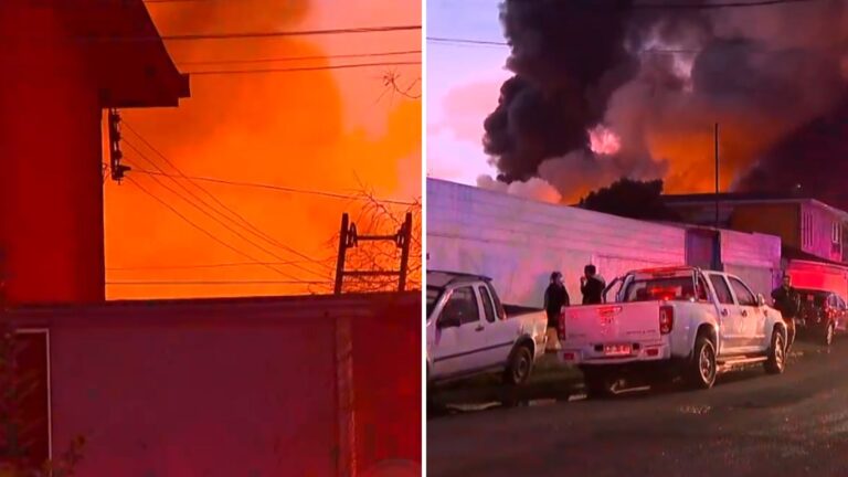 Suspenden las clases en colegios públicos de Cerrillos tras incendio en acopio de neumáticos