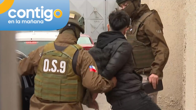 Forcejeando con Carabineros: Matinal de Chilevisión registró llegada de detenido por crimen de niño en San Bernardo