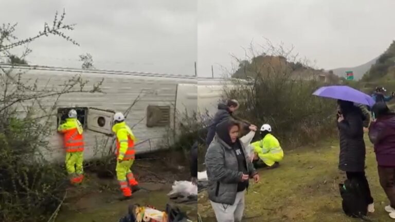 17 personas resultaron heridas: Bus se volcó en la Ruta 68