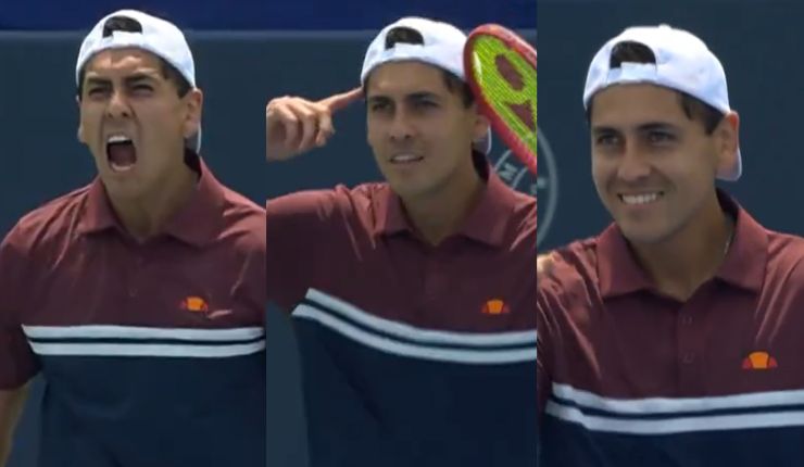 Grito y puño: El efusivo festejo de Alejandro Tabilo tras debutar con triunfo en el ATP de Washington