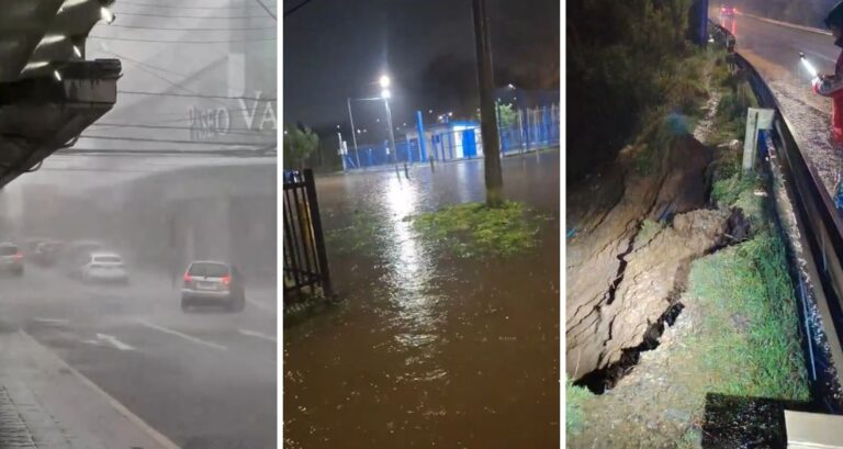 Temporal golpea al sur de Chile: Reportan evacuaciones, aluviones y clases suspendidas en Los Ríos