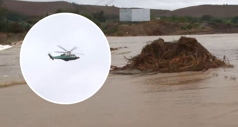 Pasaron la noche sobre los techos: Helicóptero rescató a personas aisladas por crecida de río en Ovalle