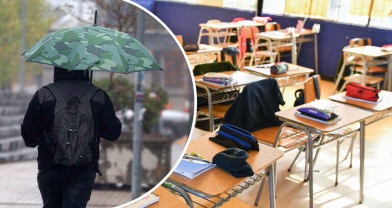 Mineduc suspende clases para este jueves en todo el Biobío: Lluvias podrían superar los 100 mm