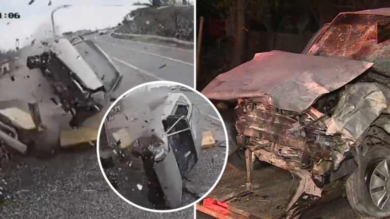 VIDEO | Impactante choque en San José de Maipo: Vehículo volcó en una curva y adolescente fue detenido