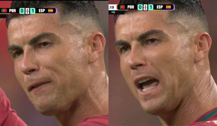 ¡Insultos al aire! La furia de Cristiano Ronaldo con el gol de España que eliminó a Portugal