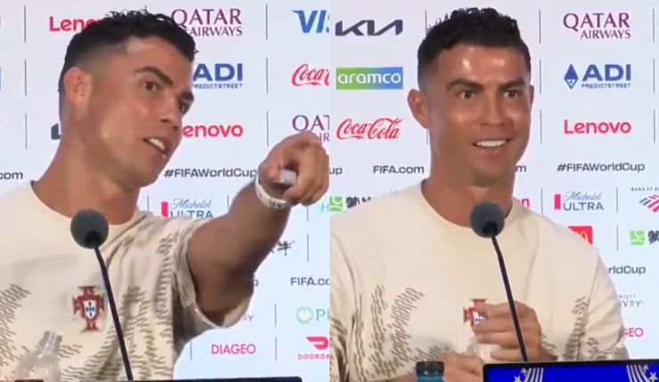 El cruce de Cristiano Ronaldo con periodista: Lo encaró en plena conferencia de prensa