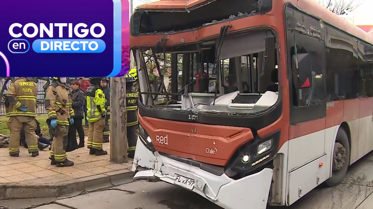 Choque de buses RED deja seis heridos en Maipú: Pasajeros serían los principales afectados