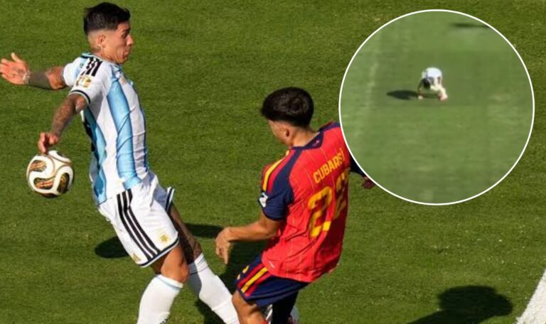 ¿Dolor o estrategia? Exponen llamativa situación de jugador de Argentina en expulsión de Enzo Fernández